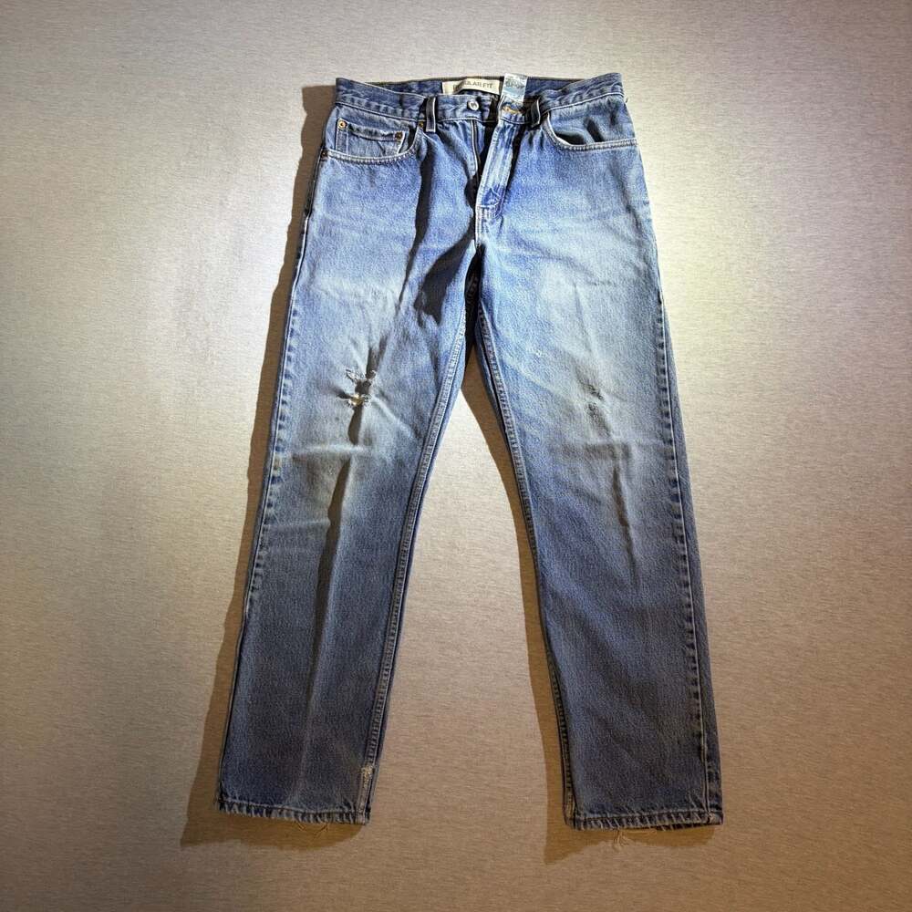 Vintage 2004 Levi's 505 Regular Fit Blue Denim Jeans W31 L30